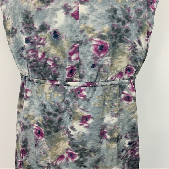 LOFT Multicolor Print Ruffle Dress Size 10 - Picture 4 of 9